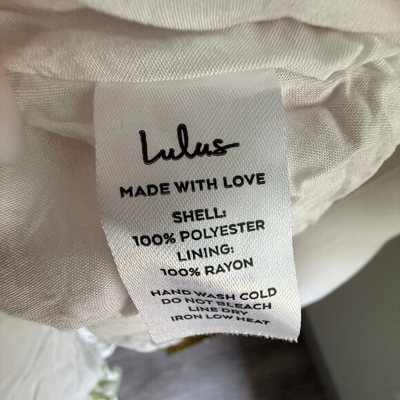 Lulus Green Floral Smocked Tiered Long Sleeve Mini Dress M Coquette Cottage - Picture 5 of 8